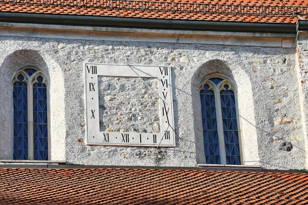 Sonnenuhr Ravensburg Stad Tyskland Med Många Historiska Sevärdheter — Stockfoto