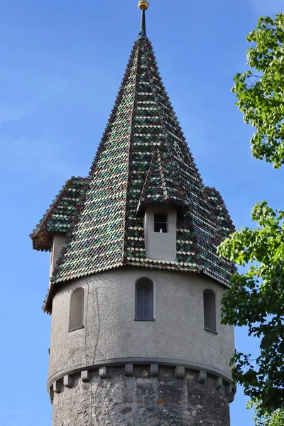 Guerner Turm Ravensburg Είναι Μια Πόλη Στη Γερμανία Πολλά Ιστορικά — Φωτογραφία Αρχείου