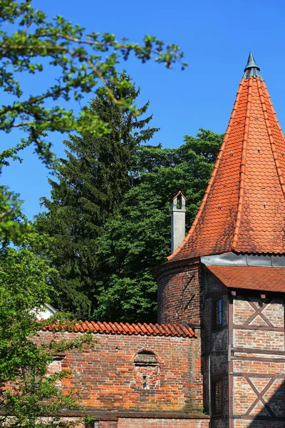 Bettelturm Memmingen Місто Баварії Німеччині Багатьма Історичними Пам Ятками — стокове фото