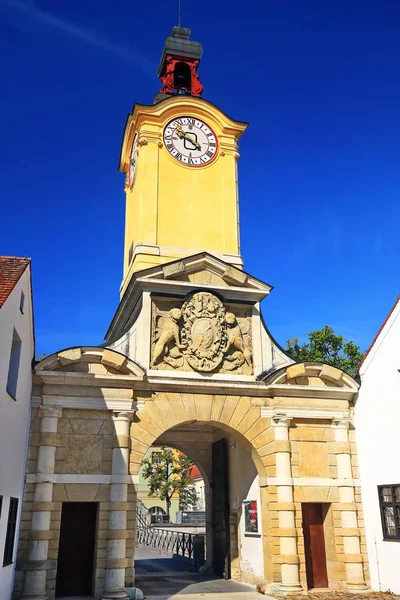 Barocker Uhrturm Ingolstadt Місто Баварії Німеччина Багатьма Історичними Пам Ятками — стокове фото