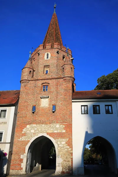 Kreutztor Ingolstadt Est Une Ville Dans Bayern Allemagne Avec Nombreuses — Photo