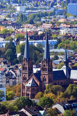 Johanneskirche Freiburg is a city in Germany with many historical attractions clipart