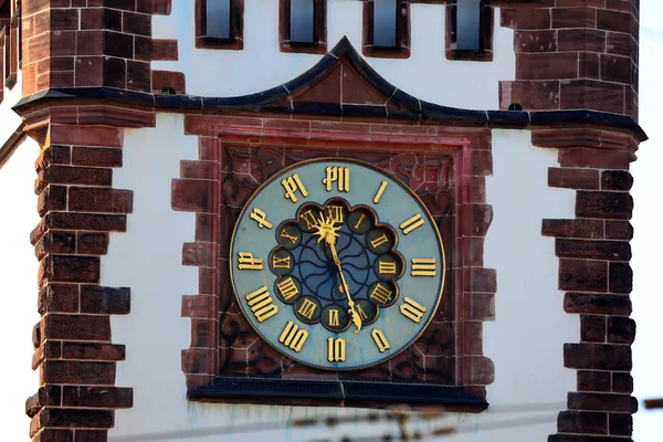 Martinstor Freiburg Una Città Germania Con Molte Attrazioni Storiche — Foto Stock