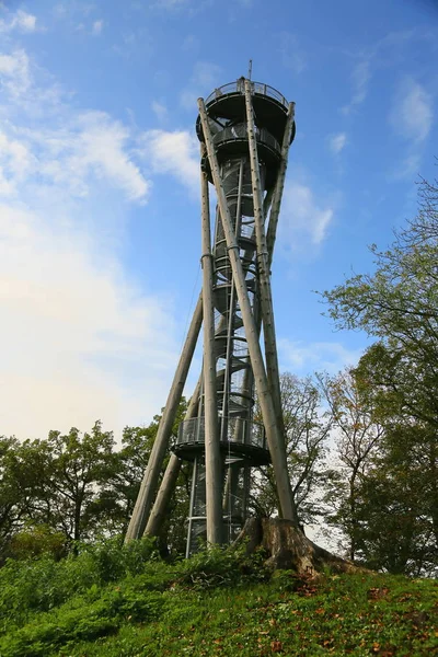 Schlossbergturm Freiburg Місто Німеччині Багатьма Історичними Пам Ятками — стокове фото