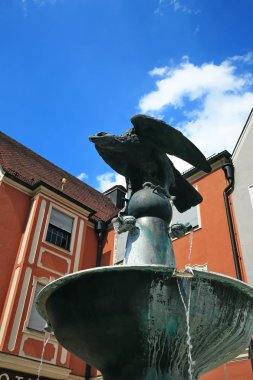 Bavyera, Almanya, bir şehirde birçok tarihsel konumlar ile Donauwoerth olduğunu