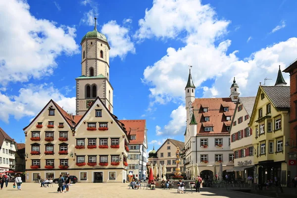 Biberach Der Kopii Město Bavorsku Německo Mnoha Historických Attractionss — Stock fotografie
