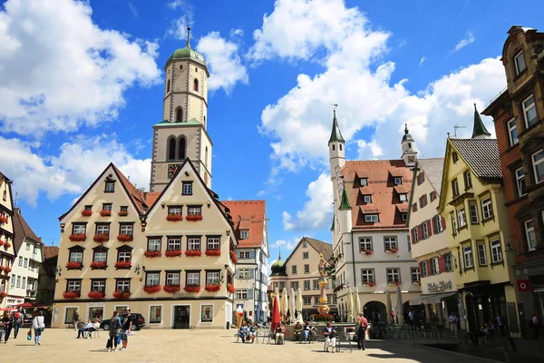 Biberach Der Riss Uma Cidade Baviera Alemanha Com Muitas Atracções — Fotografia de Stock