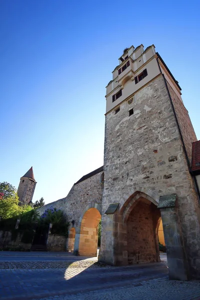 Noerdlinger Tor Dinkelsbühl Stad Bayern Tyskland Med Många Historiska Sevärdheter — Stockfoto