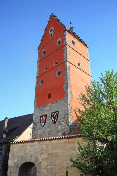 Woernitztor Dinkelsbühl Ist Eine Stadt Bayern Deutschland Mit Vielen Historischen — Stockfoto
