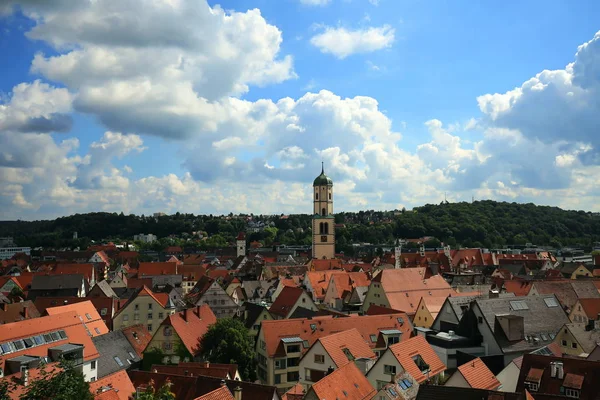 Biberach Der Riss Uma Cidade Baviera Alemanha Com Muitas Atrações — Fotografia de Stock