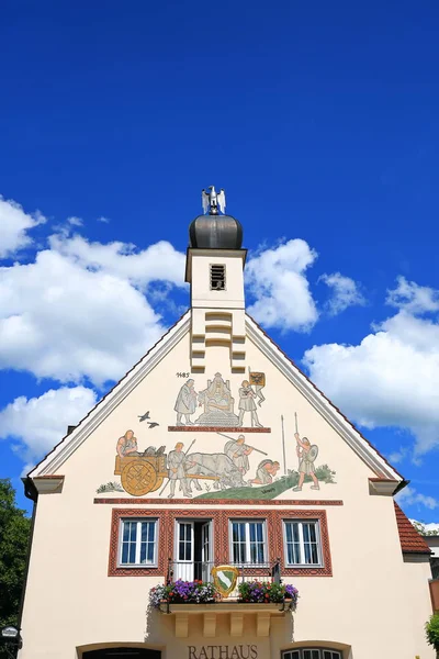 Bad Grnenbach Jest Miasto Niemcy Wielu Zabytków Ratusz — Zdjęcie stockowe