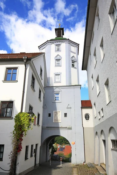 Guenzburg는 바바리아 역사적인 명소와 — 스톡 사진