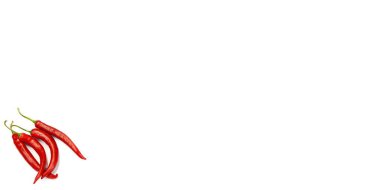 Kağıt beyaz zemin üzerine kırmızı biber