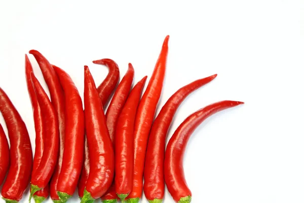 Červené Chilli Papírové Bílé Pozadí — Stock fotografie