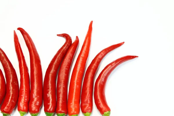 Červené Chilli Papírové Bílé Pozadí — Stock fotografie