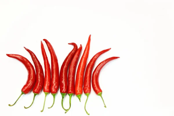 Rote Chili Auf Papier Weißer Hintergrund — Stockfoto