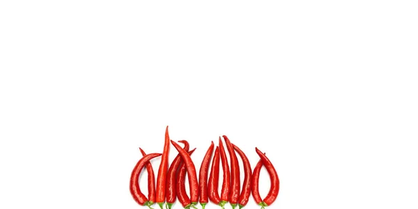 Chili Roșu Fundal Alb Hârtie — Fotografie, imagine de stoc