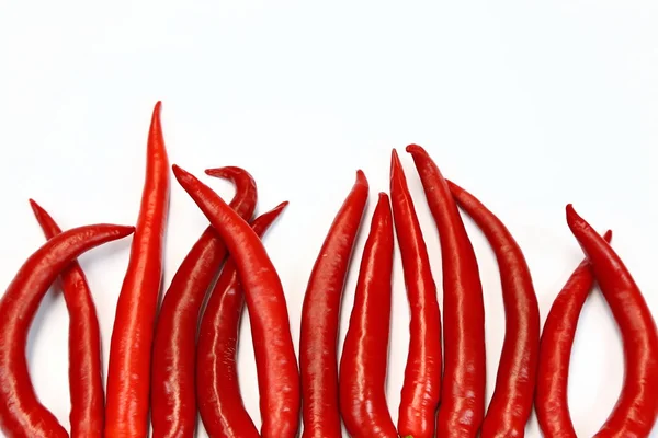 Rote Chili Auf Papier Weißer Hintergrund — Stockfoto