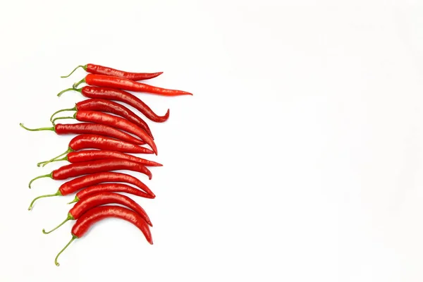 Červené Chilli Papírové Bílé Pozadí — Stock fotografie