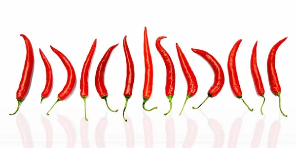 Red Chili Paper White Background — Stock Photo, Image