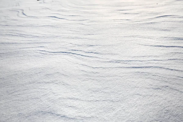 Cubierta Nieve Cerrada Viento Con Las Derivas Parece Dunas — Foto de Stock