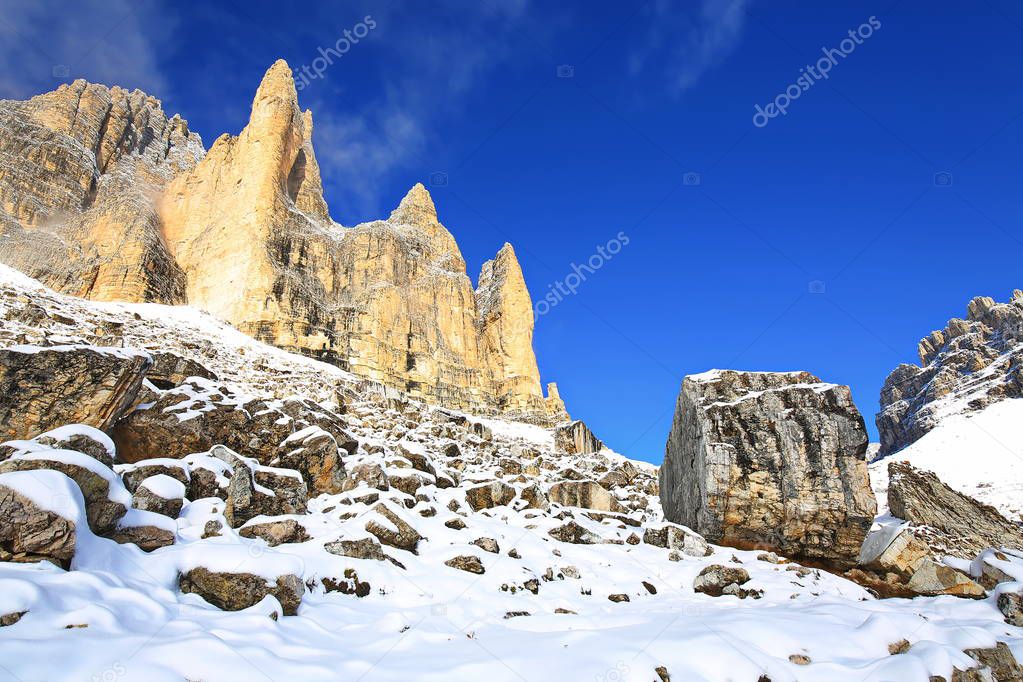 Dolomites is a mountain range in Italy