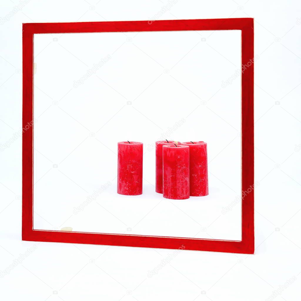 red frame as a background