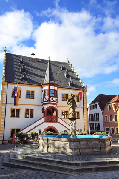 Volkach is een bekende wijnstreek in Duitsland, Bavaria, — Stockfoto