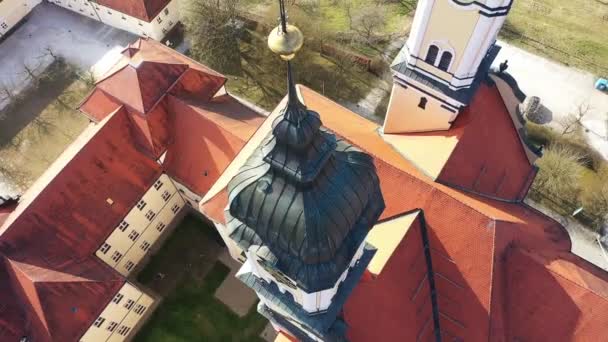 Monasterio Roggenburg Desde Arriba — Vídeos de Stock