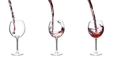 Bir kadeh kırmızı şarap doldur.