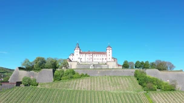 Wuerzburg Stad Bayern Franken Med Många Attraktioner — Stockvideo