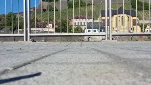 Wuerzburg Stad Bayern Franken Med Många Attraktioner — Stockvideo