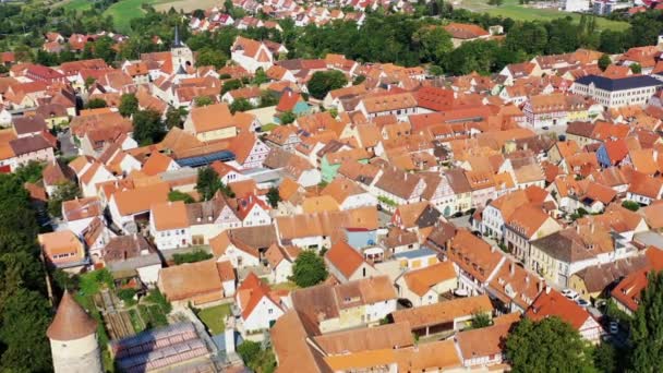 Aerial View Iphofen Bavarialuftbild Von Iphofen — Stock Video