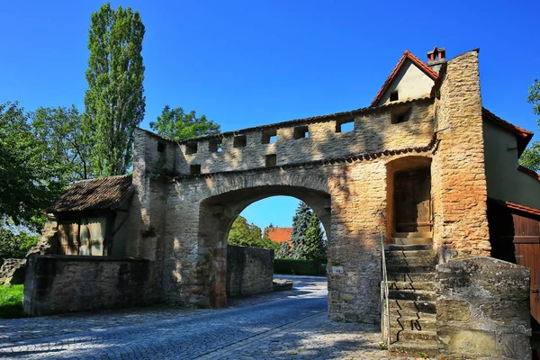 Iphofen es una ciudad en Baviera con muchos lugares de interés histórico — Foto de Stock