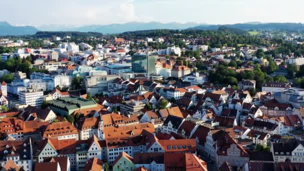 Kempten Mit Blick Auf Die Alpen — Stockvideo