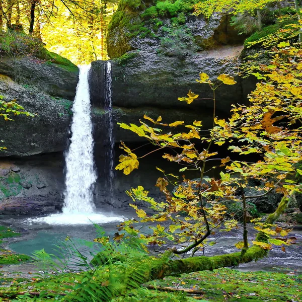Romantic Waterfall Forest Bavaria — Stock Photo, Image