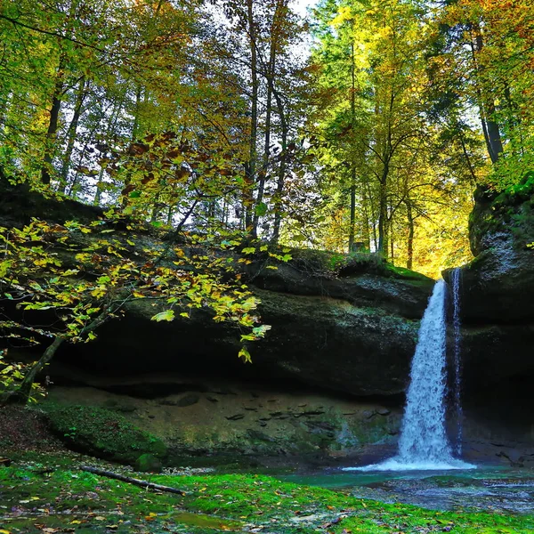 Romantic Waterfall Forest Bavaria — Stock Photo, Image