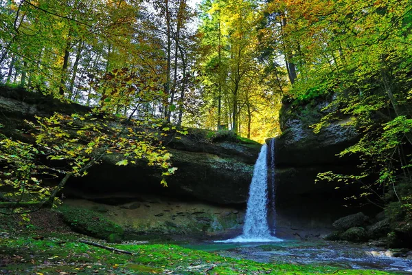 Romantic Waterfall Forest Bavaria — Stock Photo, Image