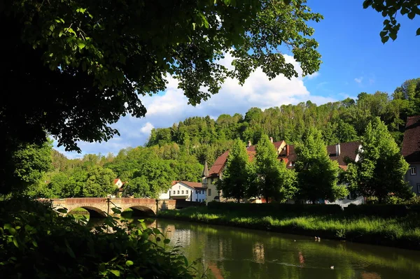 Stenen Brug Omgeving Van Sulz Neckar — Stockfoto