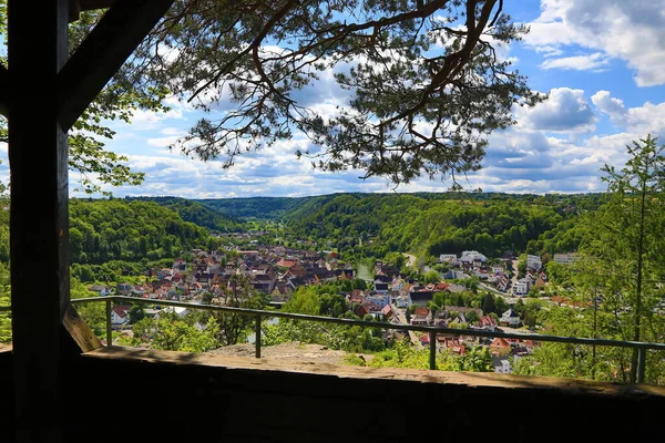 Stadsgezicht Van Sulz Neckar Van Bovenaf — Stockfoto