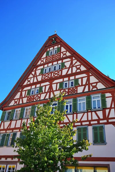 Starý Historický Zpola Roubený Dům Tauberbischofsheim — Stock fotografie