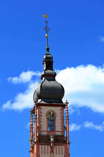 Sankt Martin Stary Zabytkowy Kościół Tauberbischofsheim — Zdjęcie stockowe