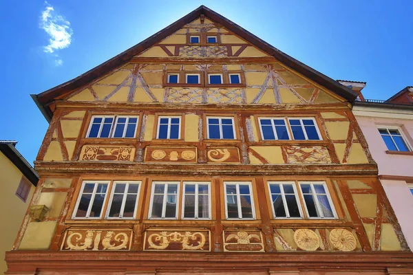 Oud Historisch Vakwerkhuis Van Tauberbischofsheim — Stockfoto