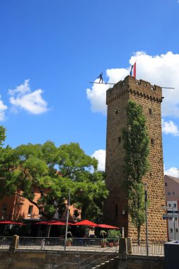 Heilbronn, Baden-Wrttemberg / Almanya - 23 06 2020 Wartberg Heilbronn şehrinin bir görüntüsüdür.