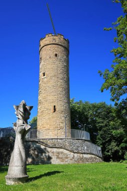 Heilbronn, Baden-Wrttemberg / Almanya - 23 06 2020 Wartberg Heilbronn şehrinin bir görüntüsüdür.