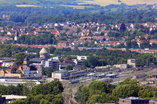 Heilbronn Von Oben Heilbronn Şehrinin Bir Görüntüsüdür — Stok fotoğraf