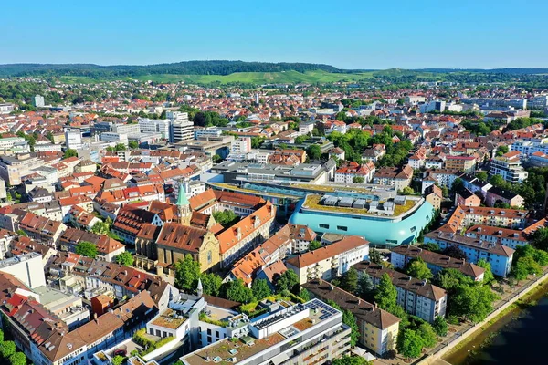 Heilbronn Von Oben Widok Miasto Heilbronn — Zdjęcie stockowe