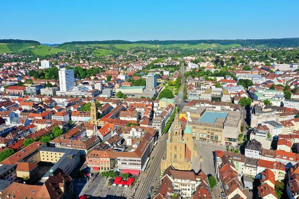 Heilbronn Von Oben Widok Miasto Heilbronn — Zdjęcie stockowe