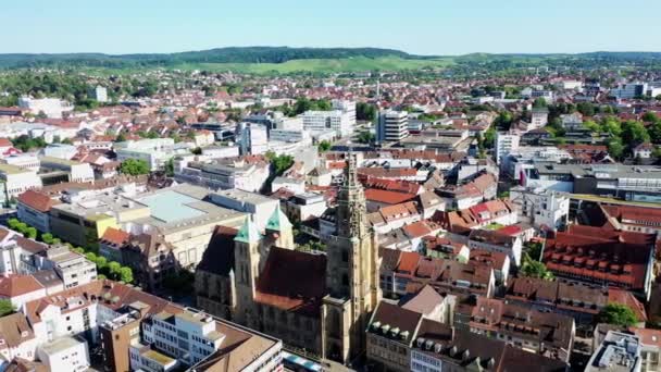 Heilbronn Desde Arriba Una Ciudad Con Muchos Lugares Interés — Vídeos de Stock