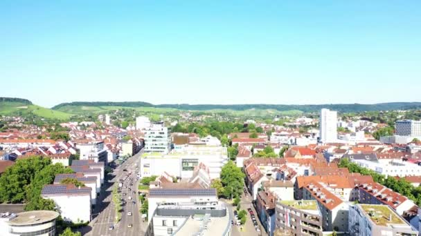 Heilbronn Зверху Місто Багатьма Видами — стокове відео
